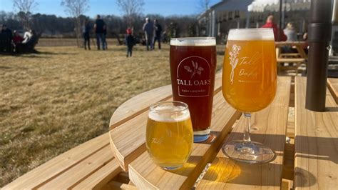 Tall oaks farm + brewery - Tall Oaks Farm + Brewery. Beer List. We offer various pours of our draft beers so you can pick what works best for you. We do not offer flights - you are welcome to purchase up to two tasters at a time. Interested in purchasing some Tall Oaks beer to take with you?